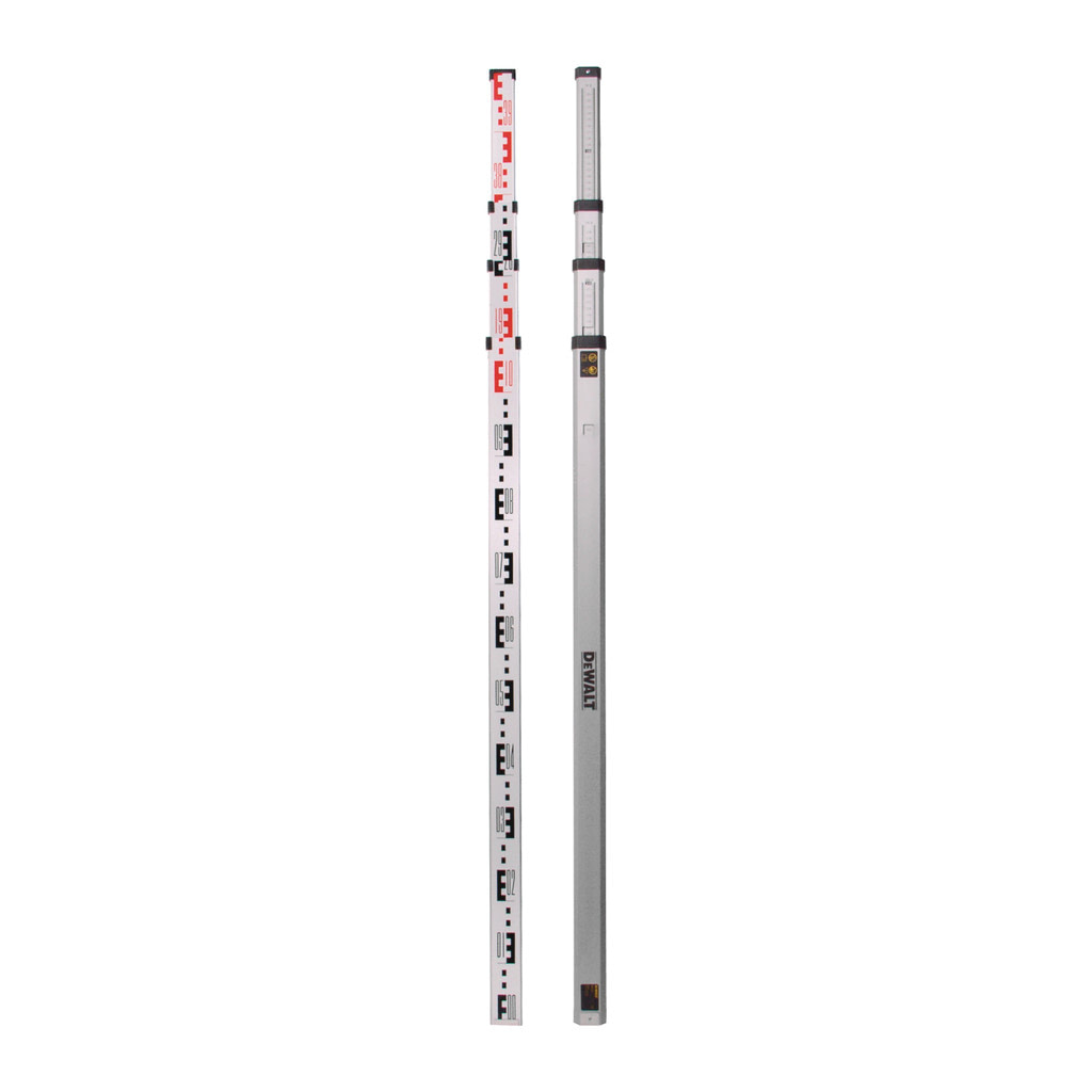 DeWalt DE0734 - Nivelačná skladacia hliníková tyč so stupnicou, dĺžka 1,2-4m