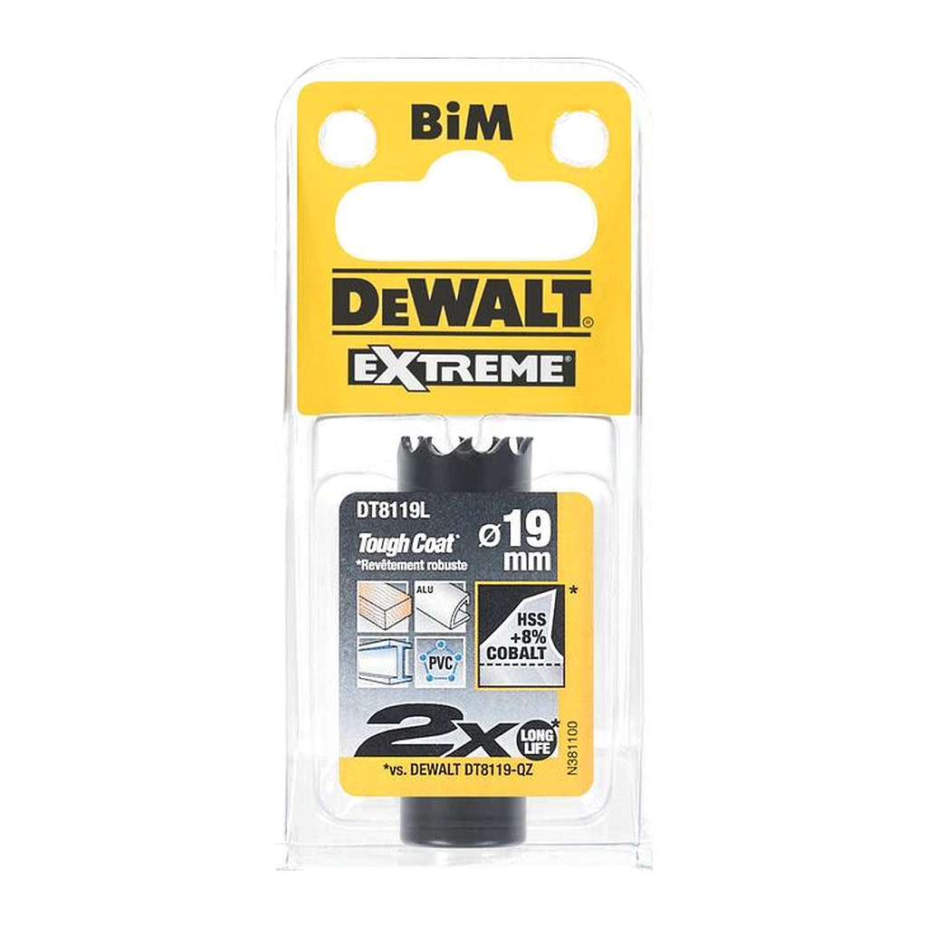 DeWalt DT8119L - Bimetalová vŕtacia korunka EXTREME® - ø 19mm