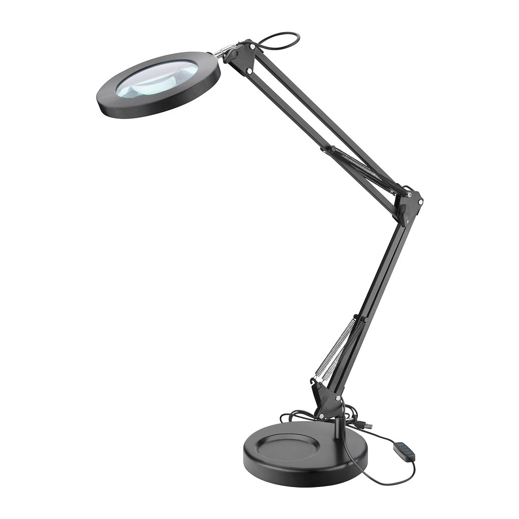 Extol Light 43160 - Lampa stolová s LED a lupou, 2400lm, USB napájanie