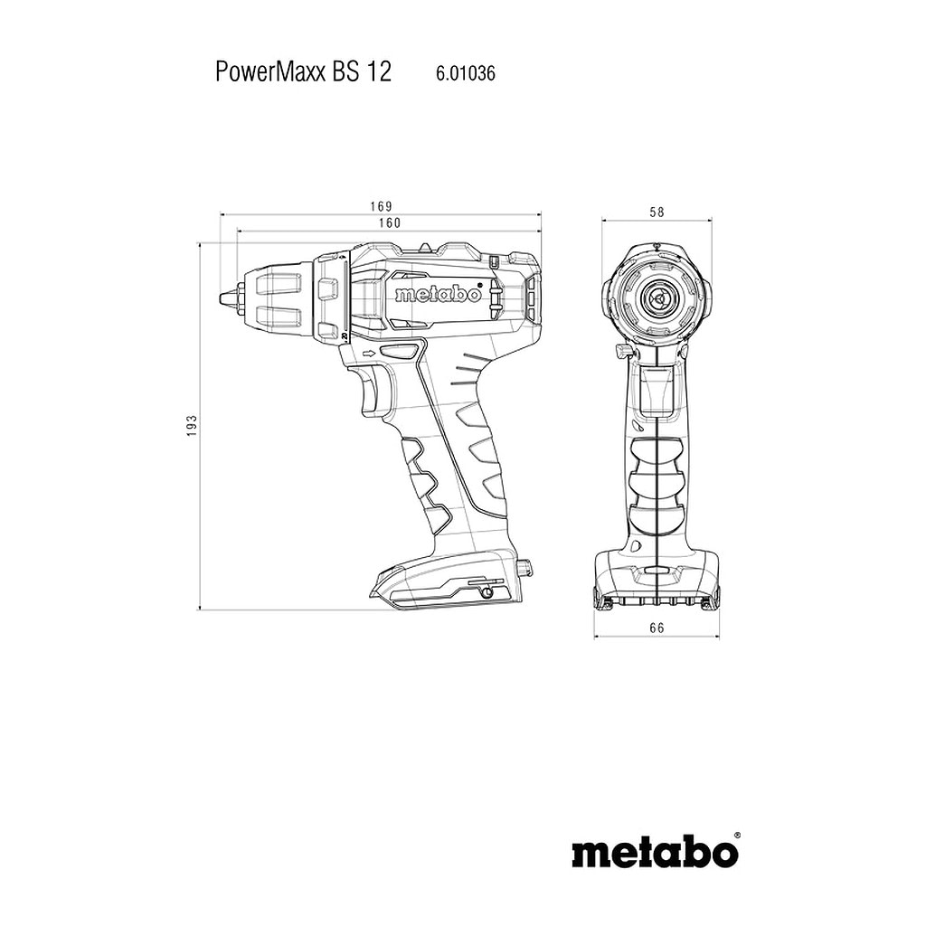 Metabo 601036910 - PowerMaxx BS 12 Set - AKU vŕtačka so skrutkovačom, 12V 2x2Ah Li-Power, Nabíjačka SC 30, metaBOX 118, s PowerMaxx PA 12 LED-USB