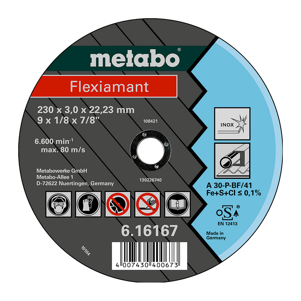 Metabo 616744000 - Flexiamant 100x2,5x16,0 Inox, TF 41