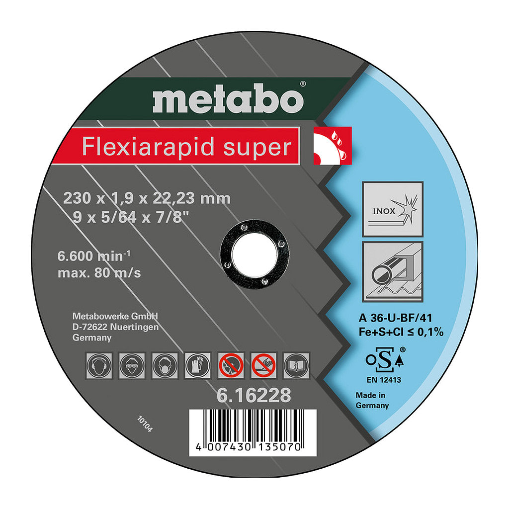 Metabo 616228000 - Flexiarapid super 230x1,9x22,23 Inox, TF 41