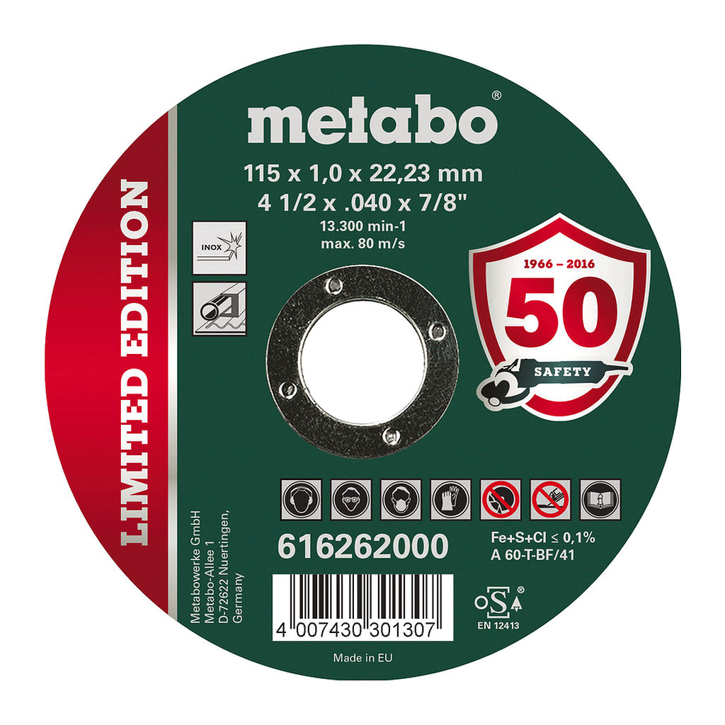 Metabo 616262000 - Limited Edition 115 x 1,0 x 22,23 Inox, TF 41
