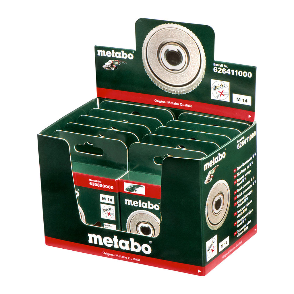 Metabo 626411000 - 10 Quick upínacích matíc M 14 / prezentačné balenie