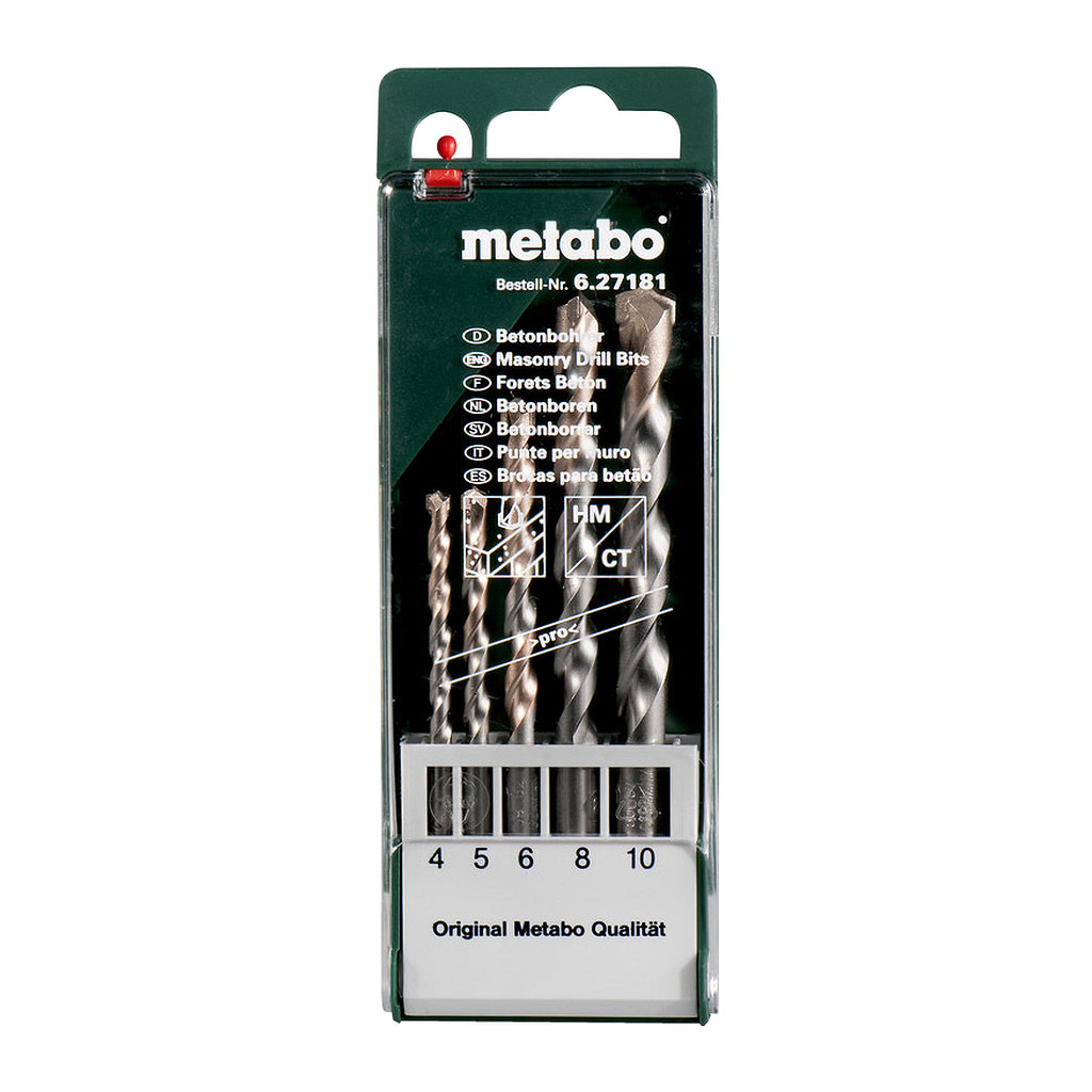 Metabo 627181000 - Kazeta s vrtákmi do betónu pro, 5-dielna