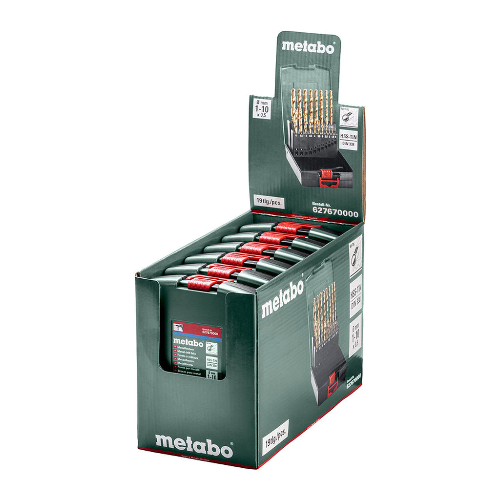 Metabo 627670000 - Plastová kazeta HSS-TiN, SP, 19-dielna