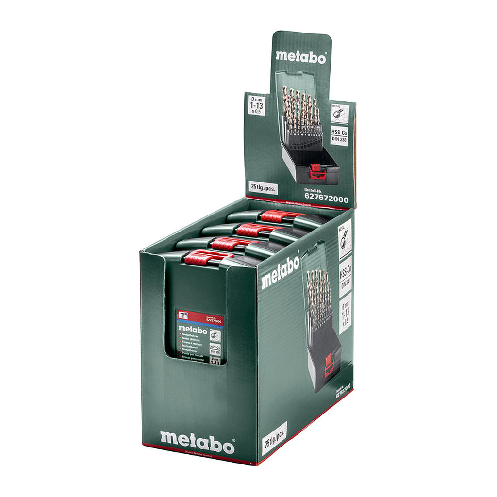 Metabo 627672000 - Plastová kazeta HSS-CO, SP, 25-dielna