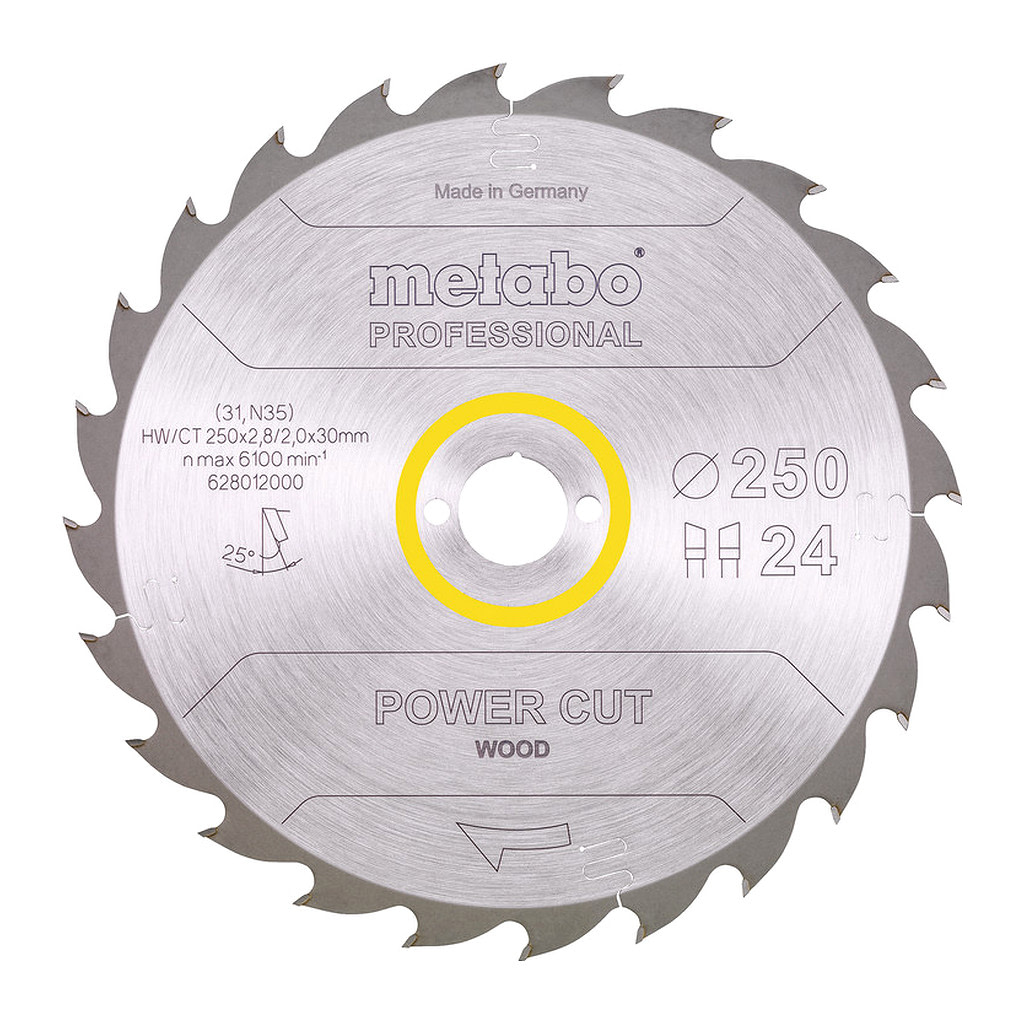 Metabo 628012000 - Pílový list „power cut wood - professional“, 250x30, Z24 WZ 25°