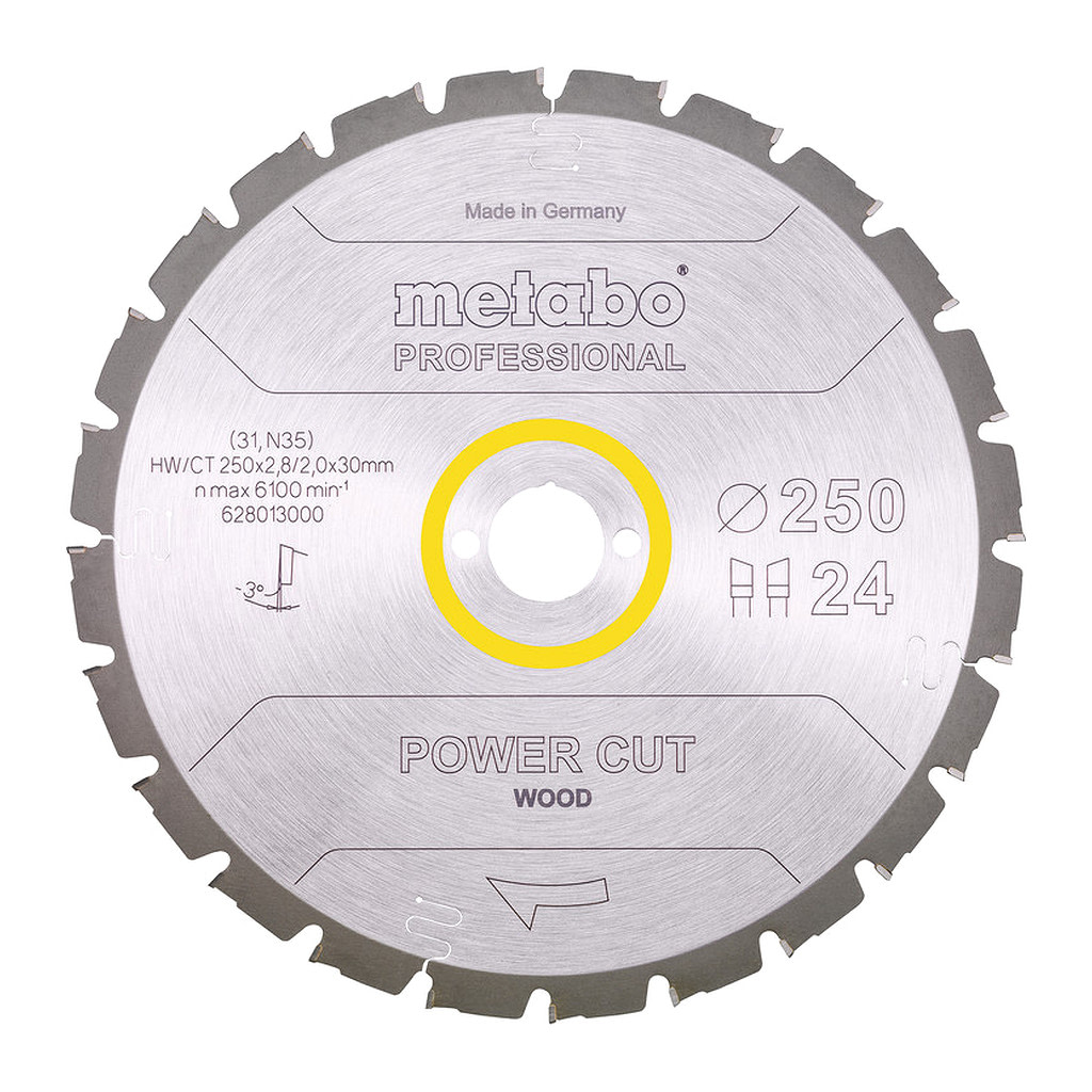 Metabo 628013000 - Pílový list „power cut wood - professional“, 250x30, Z24 WZ 3° neg.