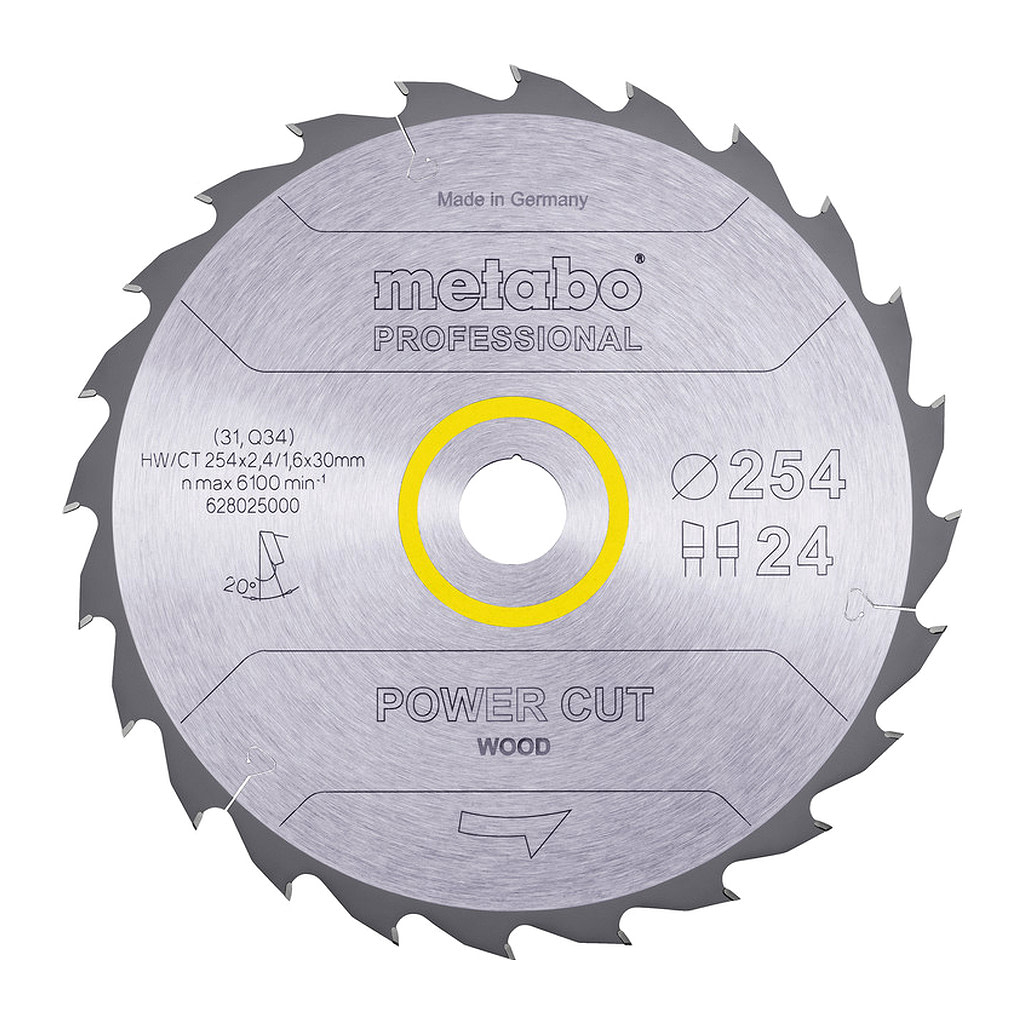 Metabo 628025000 - Pílový list „power cut wood - professional“, 254x30, Z24 WZ 20°