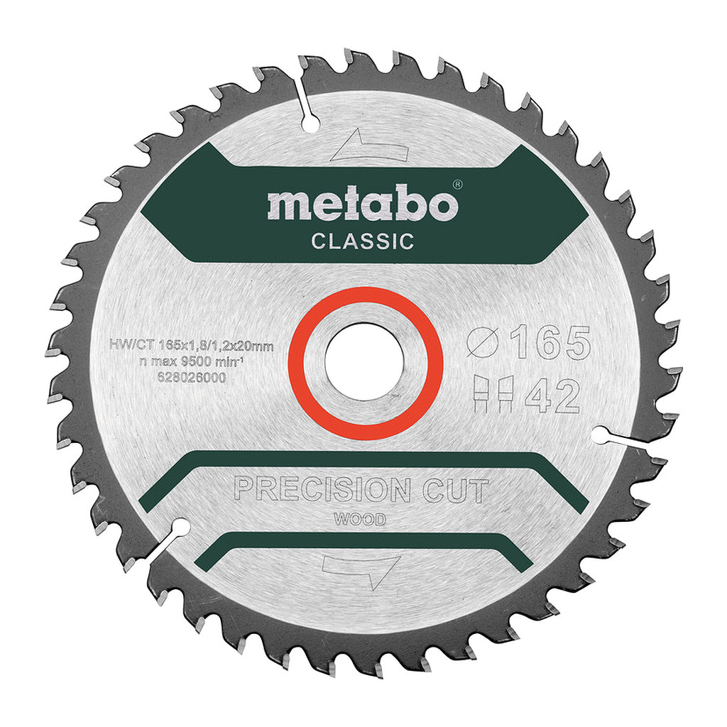 Metabo 628027000 - Pílový list „precision cut wood - classic“, 165x20 Z42 WZ 5° /B