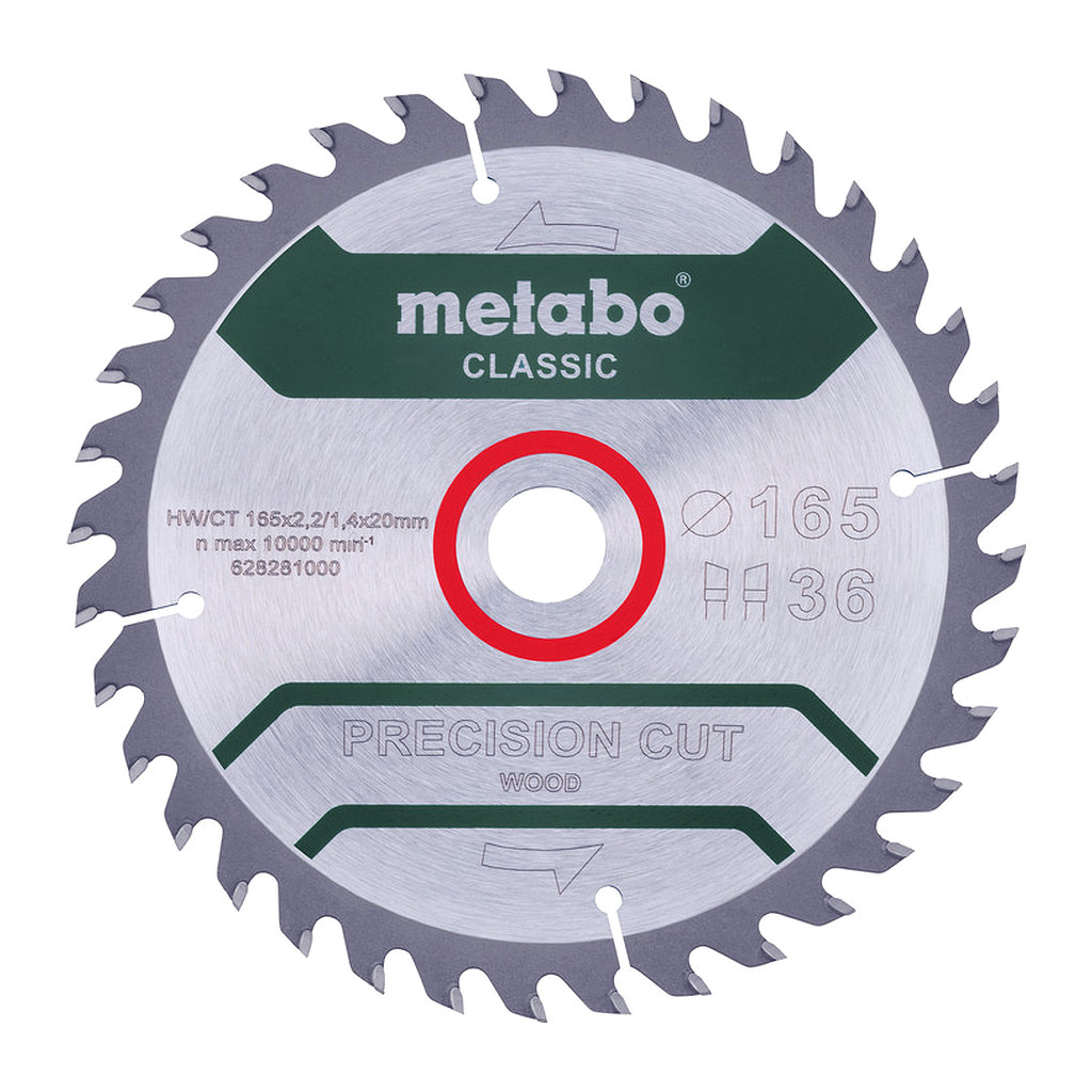 Metabo 628281000 - Pílový list „precision cut wood - classic“, 165x20 Z36 WZ 15°