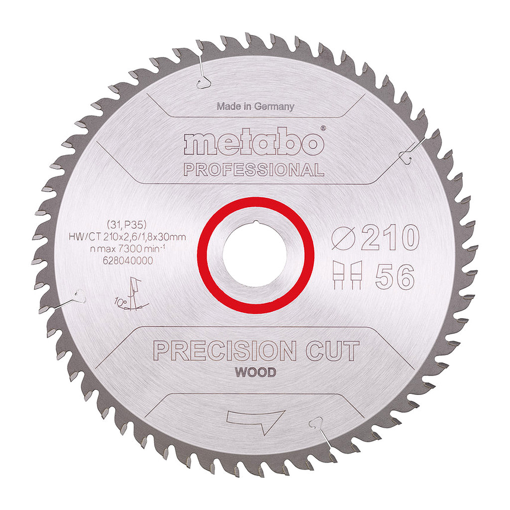 Metabo 628040000 - Pílový list „precision cut wood - professional“, 210x30, Z56 WZ 10°