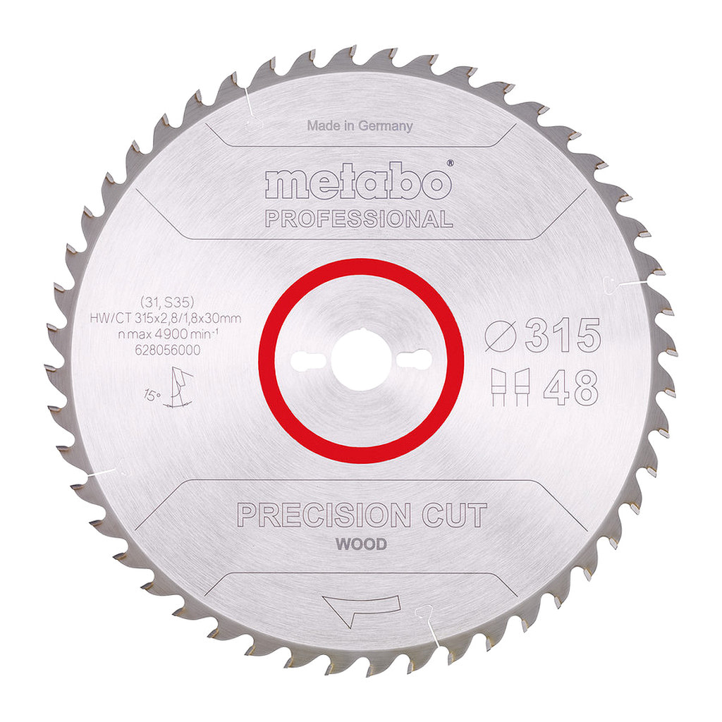 Metabo 628056000 - Pílový list „precision cut wood - professional“, 315x30, Z48 WZ 15°