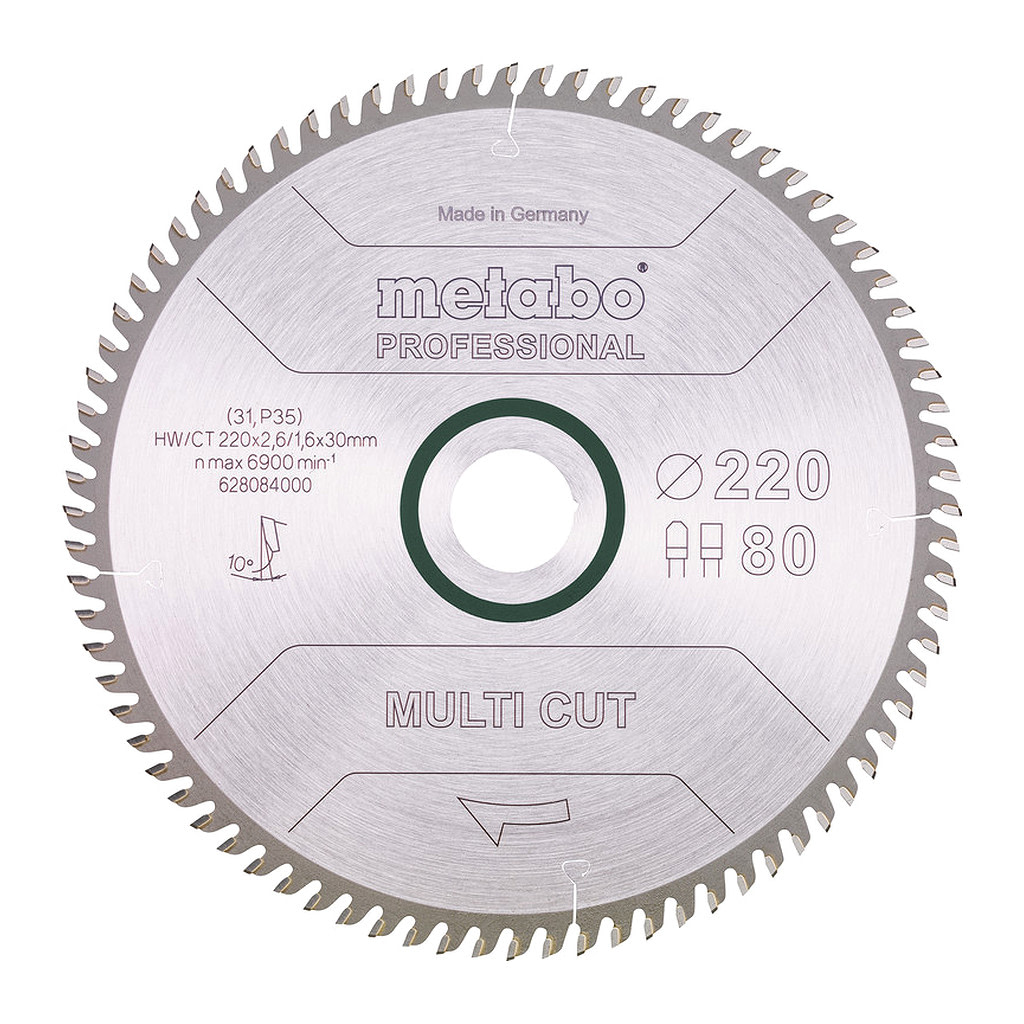Metabo 628084000 - Pílový list „multi cut - professional“, 220x30, Z80 FZ/TZ, 10°