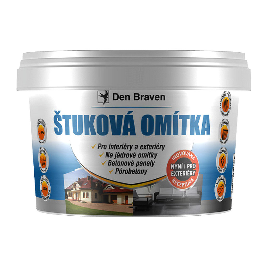 Den Braven 00200RL - Štuková omietka 4 kg vedro biela