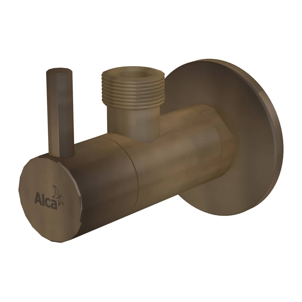 AlcaPlast ARV003-ANTIC – Ventil rohový s filtrom 1/2″×1/2″, bronz-antic