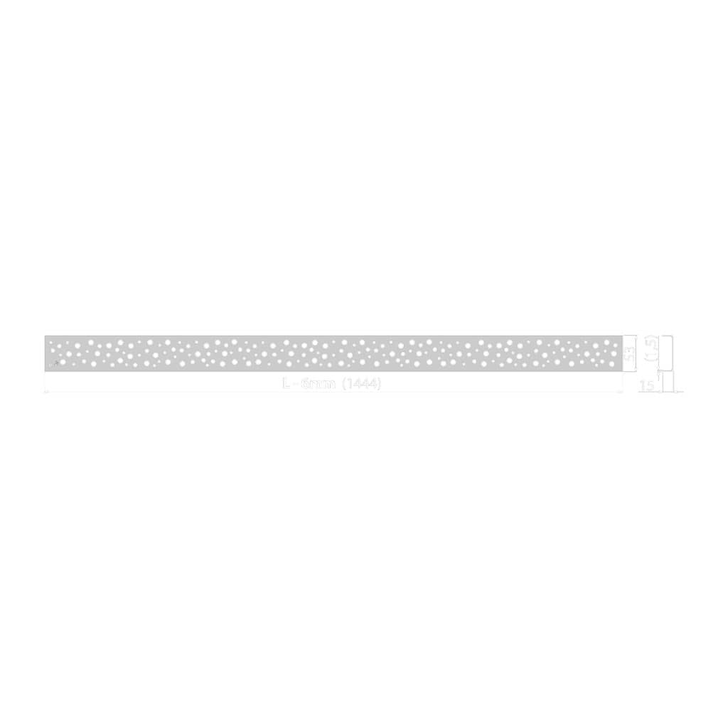 AlcaPlast BUBLE-1450L - Rošt pre líniový podlahový žľab, nerez-lesk