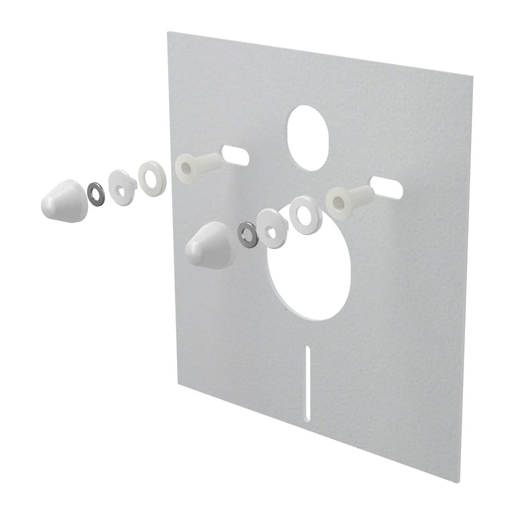 AlcaPlast M930 - Izolačná doska pre závesné WC a bidet s príslušenstvom a krytkou (biela)