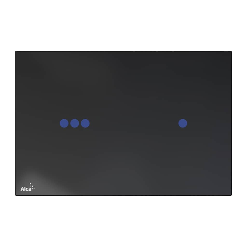 AlcaPlast NIGHT LIGHT-3 – Ovládacie tlačítko bezdotykové pre predstenové inštalačné systémy s podsvietením, sklo-čierna