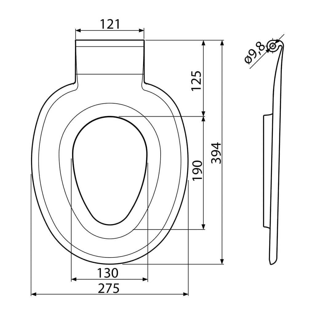 AlcaPlast P102 - WC sedátko – integrovaná vložka