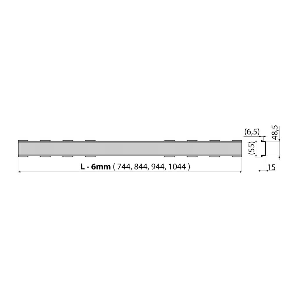 AlcaPlast SOLID-1050M - Rošt pre líniový podlahový žľab, nerez-mat