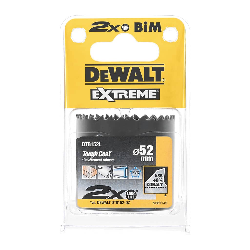 DeWalt DT8152L - Bimetalová vŕtacia korunka EXTREME® - ø 52mm