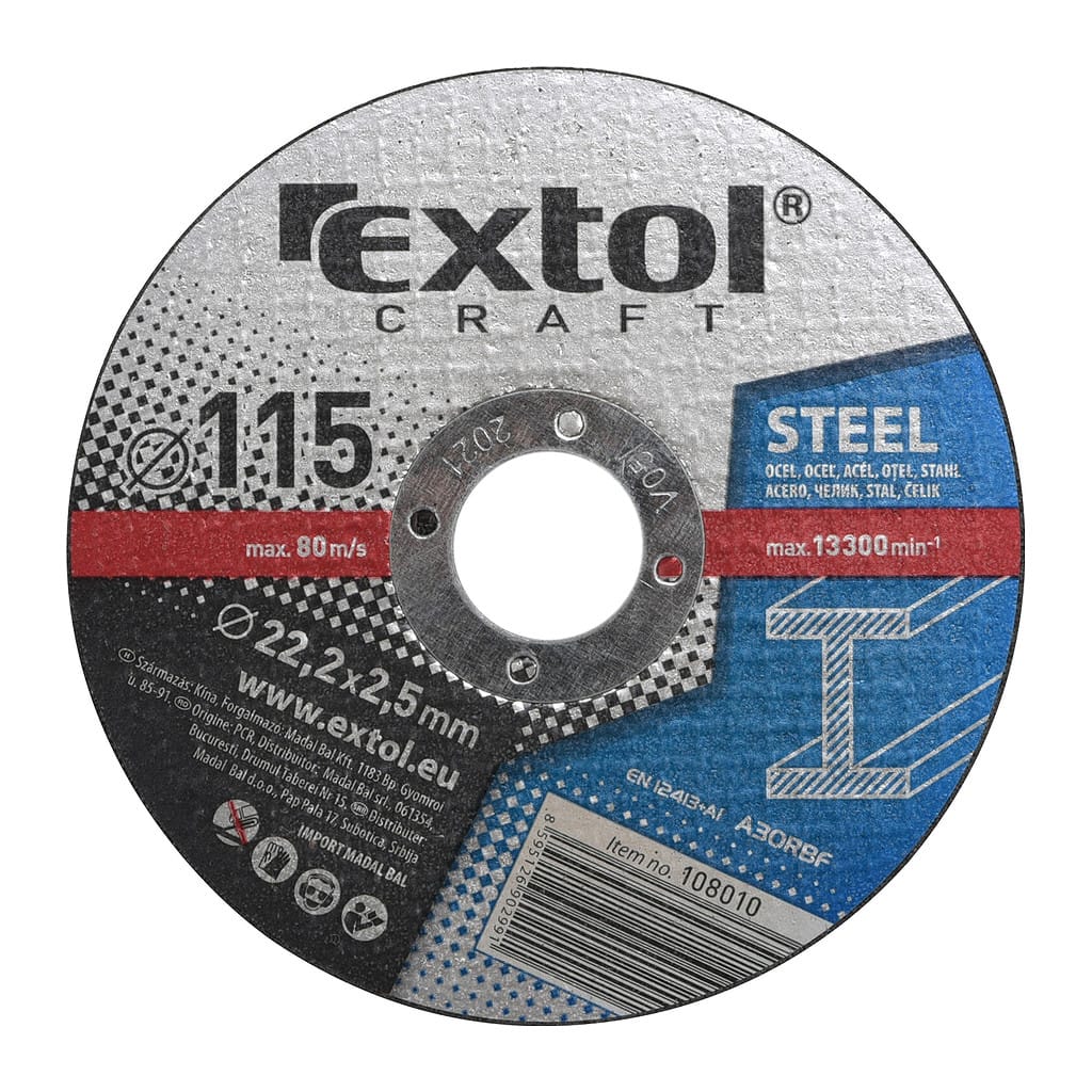 Extol Craft 108010 – Kotúč rezný na kov 5ks, 115×2,5mm