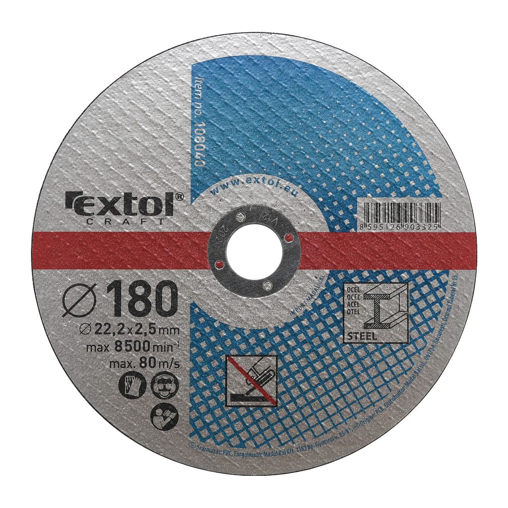 Extol Craft 108040 – Kotúč rezný na kov 5ks, 180×2,5mm