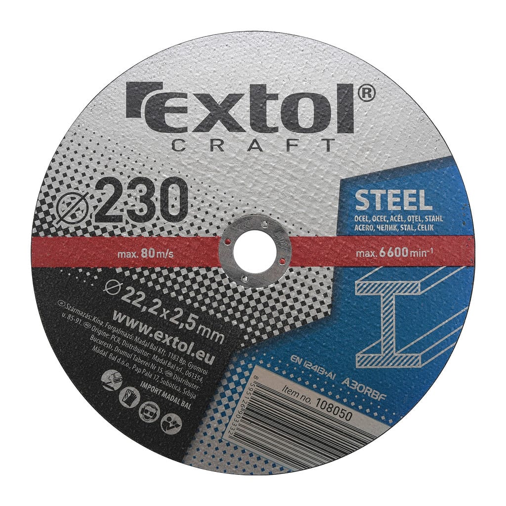Extol Craft 108050 – Kotúč rezný na kov 5ks, 230×2,5mm