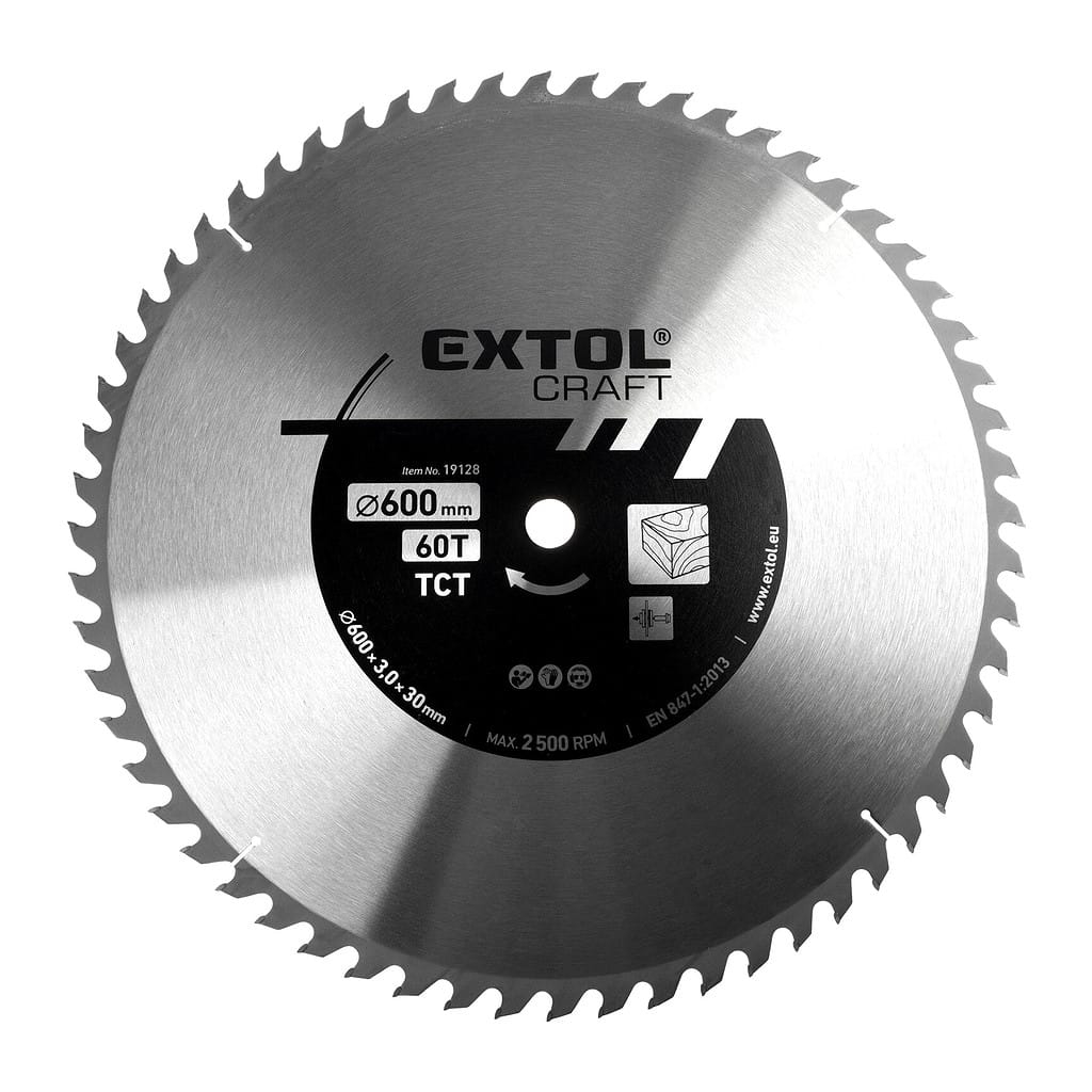 Extol Craft 19128 – Kotúč pílový s SK plátkami, 600×3,0x30mm, 60z