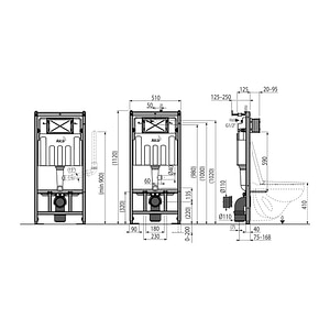 AlcaPlast AM101/1120V - Predstenový inštalačný systém s odvetrávaním pre suchú inštaláciu (do sádrokartónu)