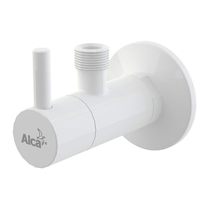 AlcaPlast ARV001B - Ventil rohový s filtrom 1/2"×3/8", guľatý, biela