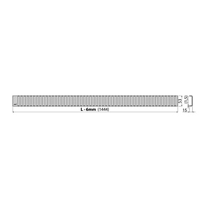 AlcaPlast LINE-1450M - Rošt pre líniový podlahový žľab, nerez-mat