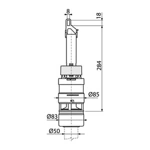 AlcaPlast A07 - Vypúšťací ventil pre nádržku A93