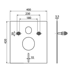 AlcaPlast M930CR - Izolačná doska pre závesné WC a bidet s príslušenstvom a krytkou (chróm)