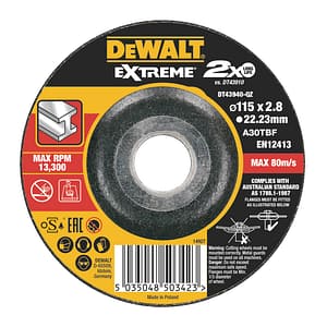 DeWalt DT43940 - Rezný kotúč EXTREME® 115x22,2x3mm, Typ 1 - vypuklý