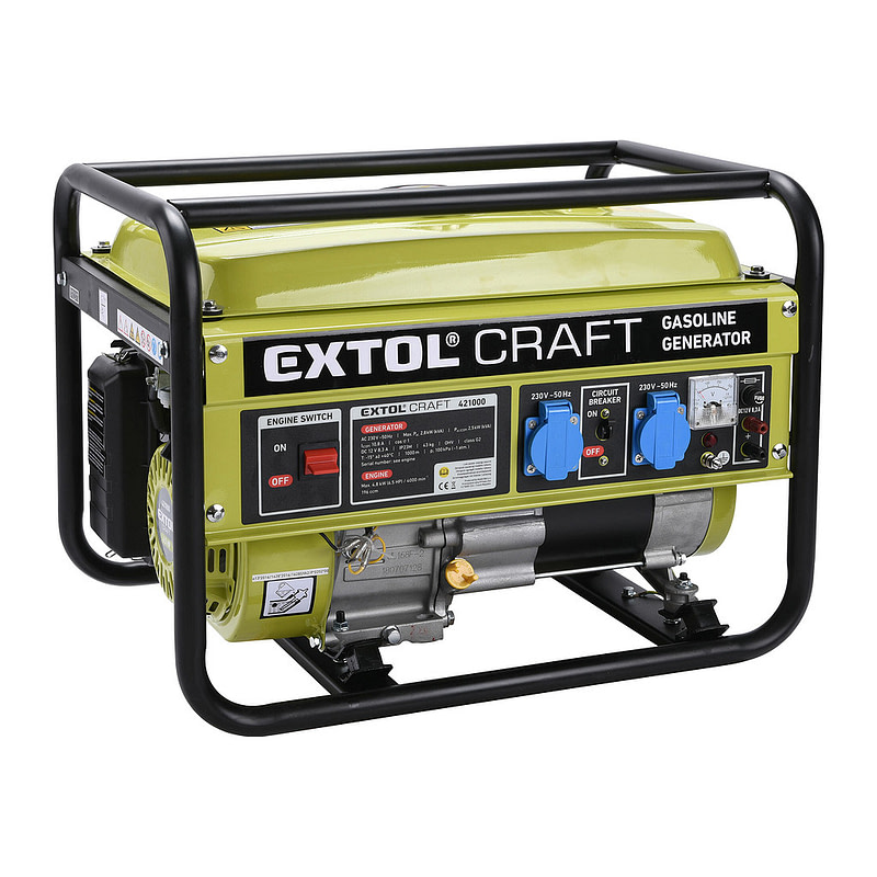 Extol Craft 421000 - Elektrocentrála rámová benzínová, 1F, 2,8kW/230V