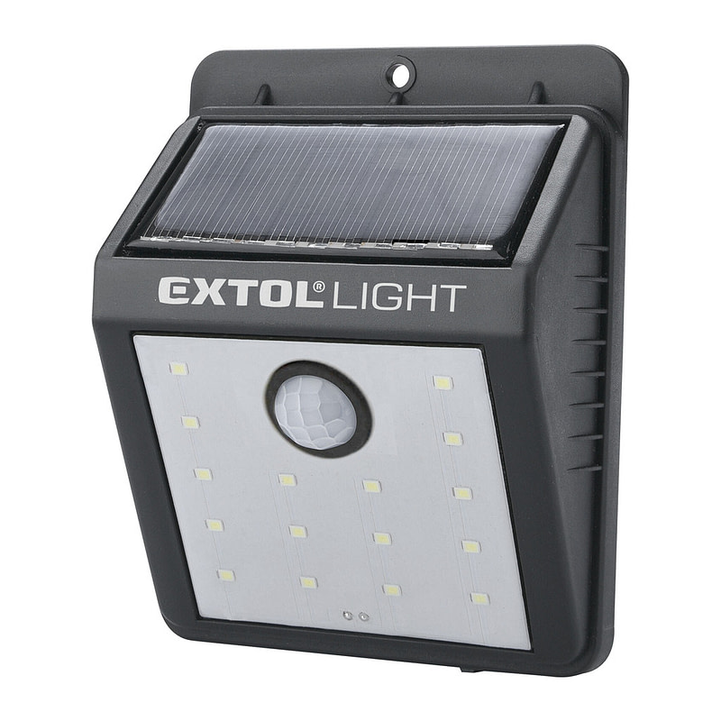 Extol Light 43130 - Svietidlo LED solárne s pohybovým senzorom, 16xLED, 120 lm, IPX4