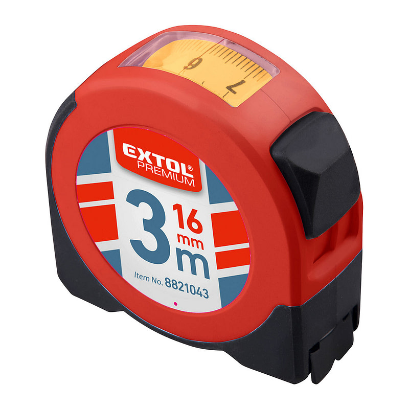 Extol Premium 8821043 - Meter zvinovací s okienkom, 3m/16mm