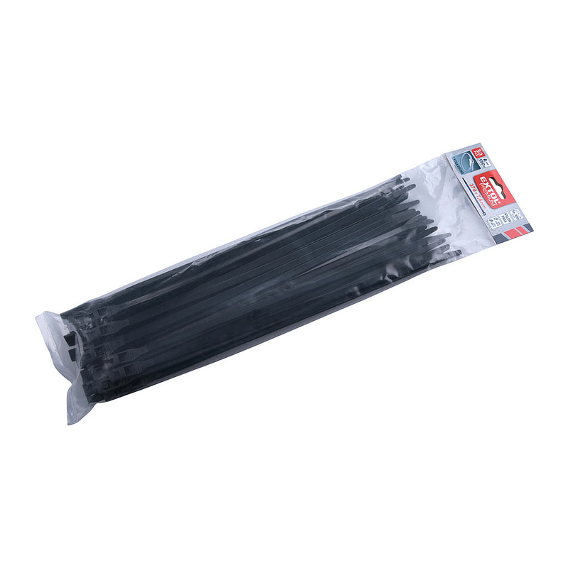 Extol Premium 8856238 - Pásky sťahovacie čierne, nízkoprofilový zámok, 7,6x370mm, 50ks