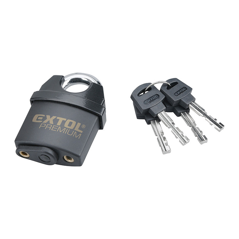 Extol Premium 8857750 - Zámok visací bezpečnostný vodeodolný, 4 kľúče, 50mm