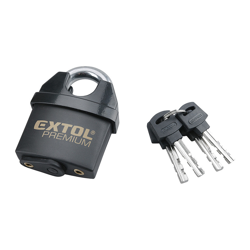 Extol Premium 8857760 - Zámok visací bezpečnostný vodeodolný, 4 kľúče, 60mm