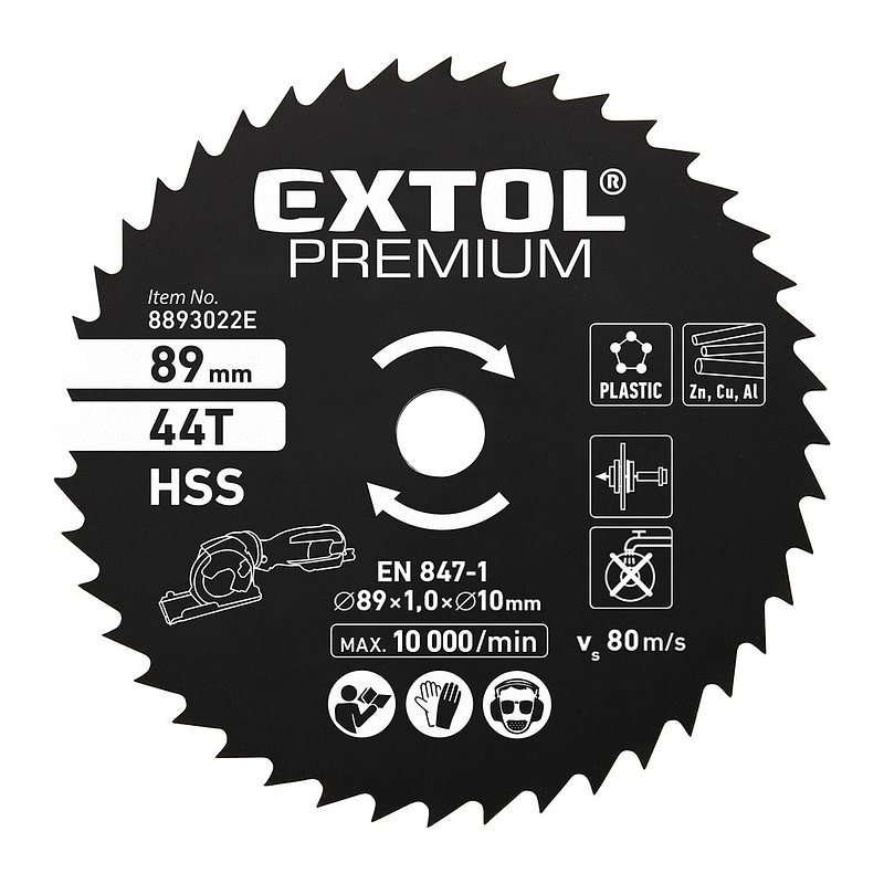 Extol Premium 8893022E - Kotúč pílový na kov, Ø89mm, 44Z , pre 8893022