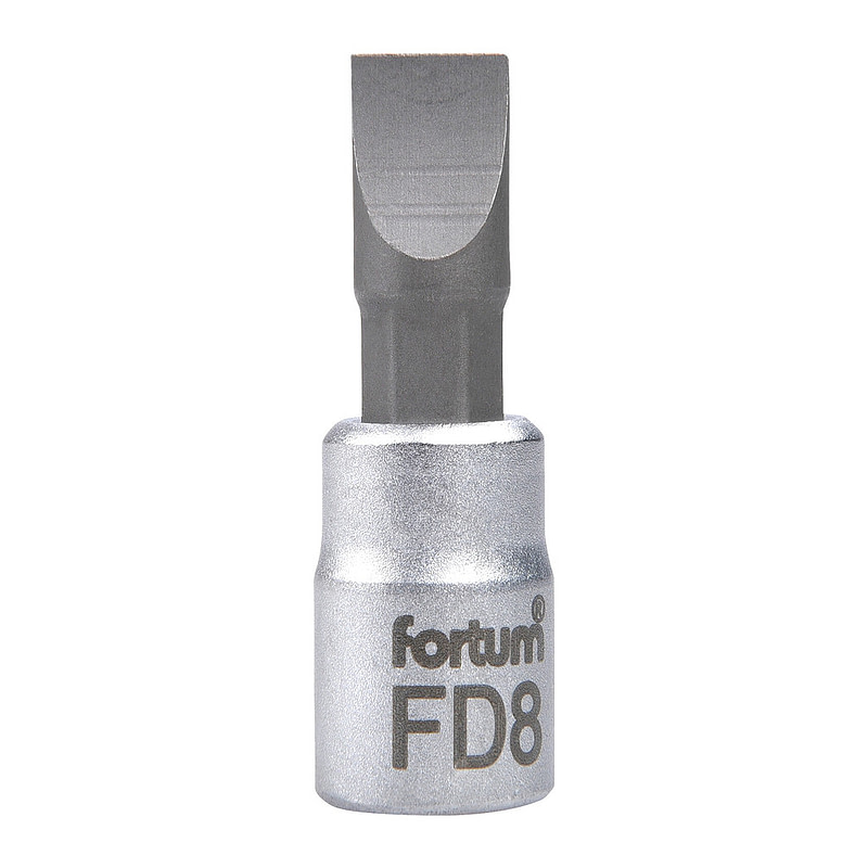 Fortum 4701803 - Hlavica zástrčná bit plochý, 8mm, 1/4”