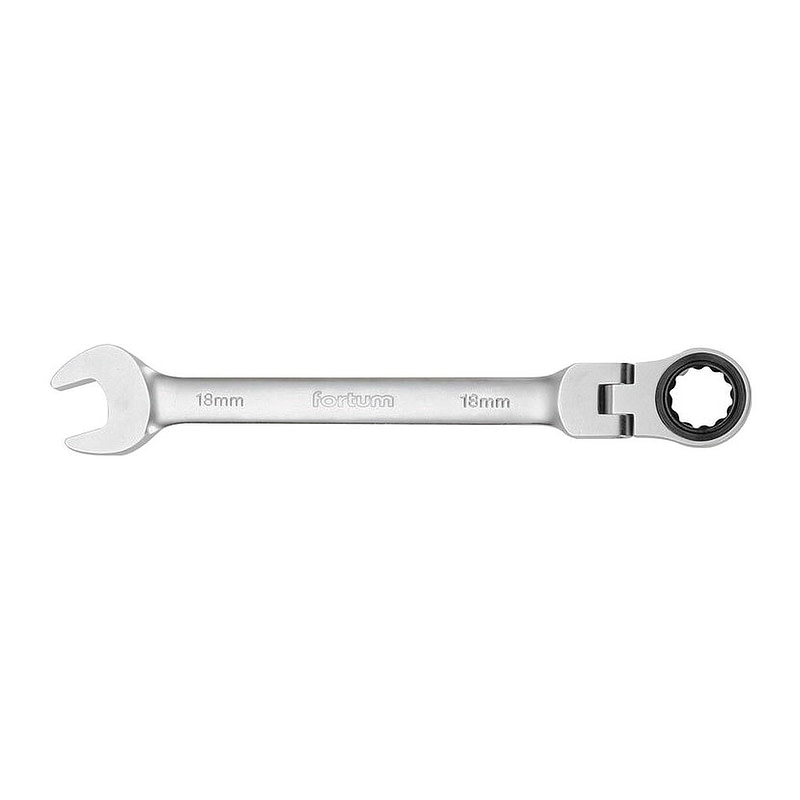 Fortum 4720209 - Kľúč očko-vidlicový s kĺbom, račňový, 72 zubov, 9mm