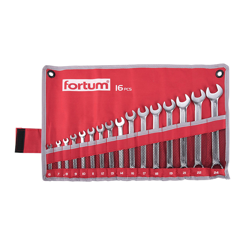 Fortum 4730201 - Kľúče očko-vidlicové, 16-dielna sada, 6-24mm