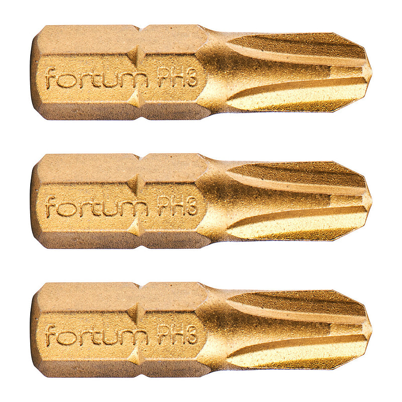 Fortum 4741273 - Bit krížový 3ks, PH 3x25mm