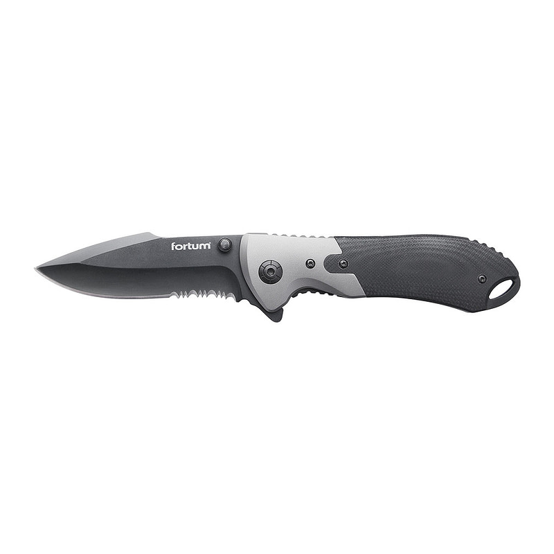 Fortum 4780300 - Nož zatvárací s poistkou 207mm, klip na opasok