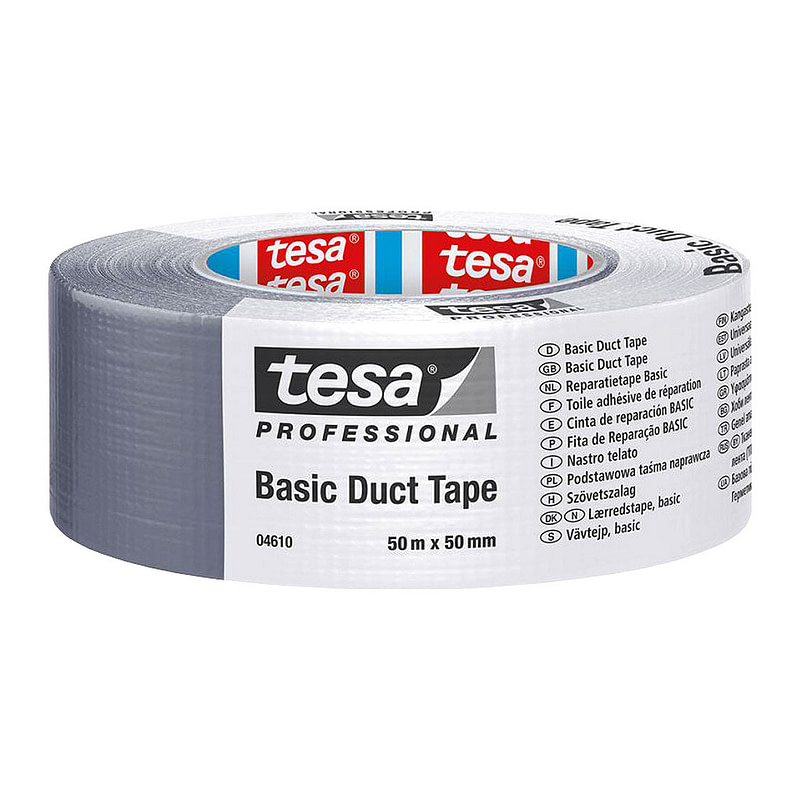 Tesa 94611 - Páska lepiaca textilná 4610, 50mmx25m, nosič textil, sivá